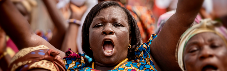 African women marching