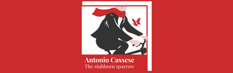 Antonio Cassese podcast banner - red