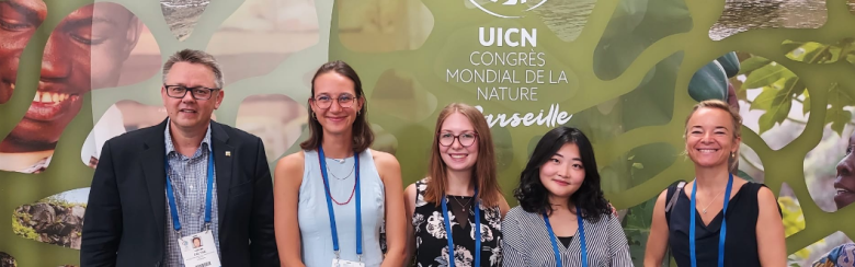 graduate institute students presented their blue peace capstone project at thee 2021 iucn world conservation congress
