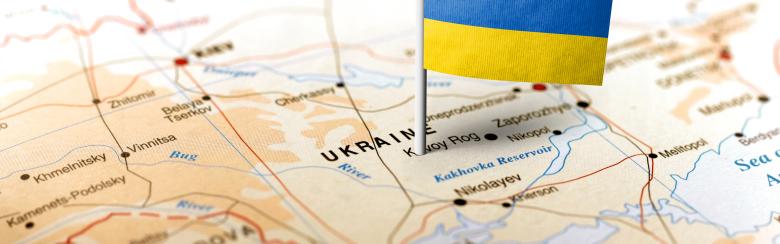 Flag map Ukraine