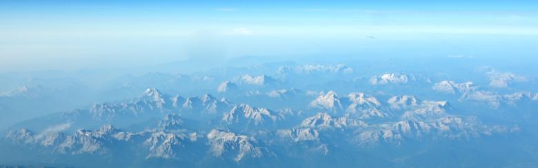 Aerial shot of mountains