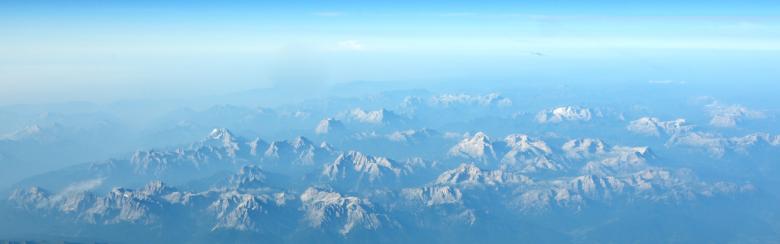 Aerial shot of mountains
