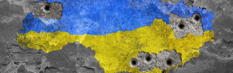 ukraine war wall bullet holes