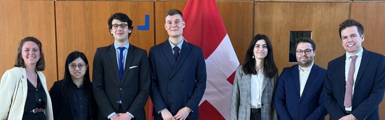 Michiel Hoornick, Shutong Chen, Stanislau Lashkevich and Maurus Wollensack participated from 9-15 April in Washington, D.C. in the Jessup Moot Court