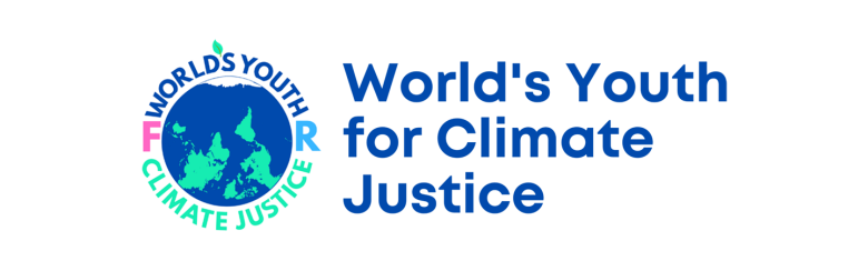 World's Youth for Climate Justice logo banner