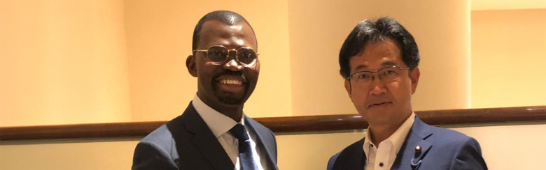 Prof Eric Degila and Minister Dr Hirobumi Niki