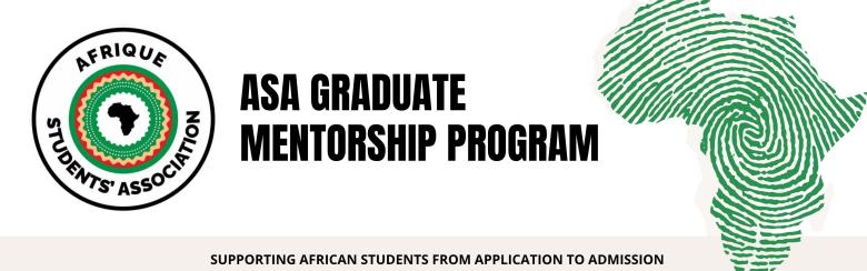 The Afrique Students Association Graduate Mentorship Programme banner