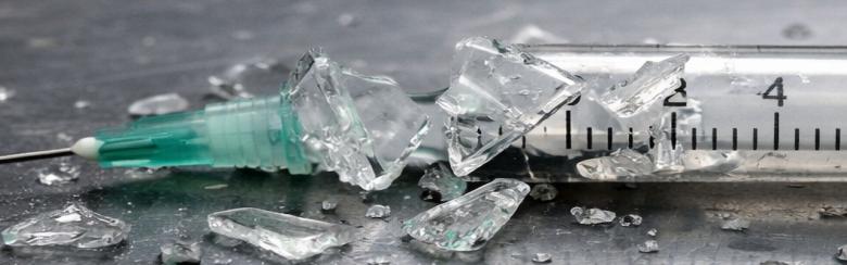 Broken syringe
