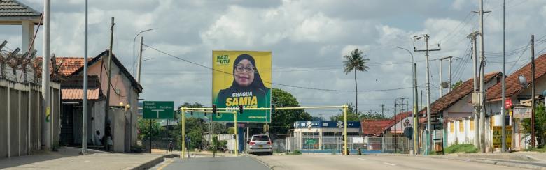 Empty street in Dar es Salaam on 29 October 2025, as the curfew takes hold of the city.
