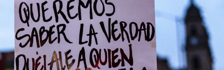 March for the defence of the Special Jurisdiction for Peace, Bogotá, Colombia, on 18 March 2019