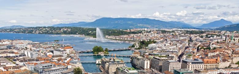 Geneva banner jet d'eau