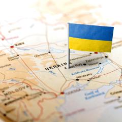 Flag map Ukraine