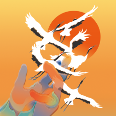 Drawing of birds being released from a hand