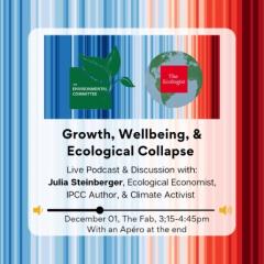 Conversation with Julia Steinberger on Growth, Wellbeing, and Ecological Collapse