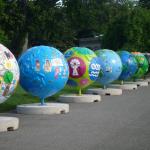 Globes exhibition on Quai du Mont-Blanc