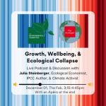 Conversation with Julia Steinberger on Growth, Wellbeing, and Ecological Collapse