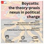 Boycotts: the theory-praxis nexus in political change