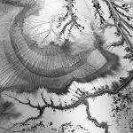 Estuary shot in Black and White from the air