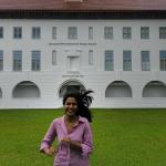Shreya Singh, In front of The Lee Kuan Yew School of Public Policy building at the National University of Singapore.