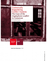 Contextually engendering conflict analysis: The Case of the Anglophone conflict in Cameroon