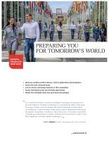 PREPARING YOU FOR TOMORROW'S WORLD